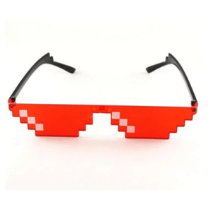 Pixel bril rood